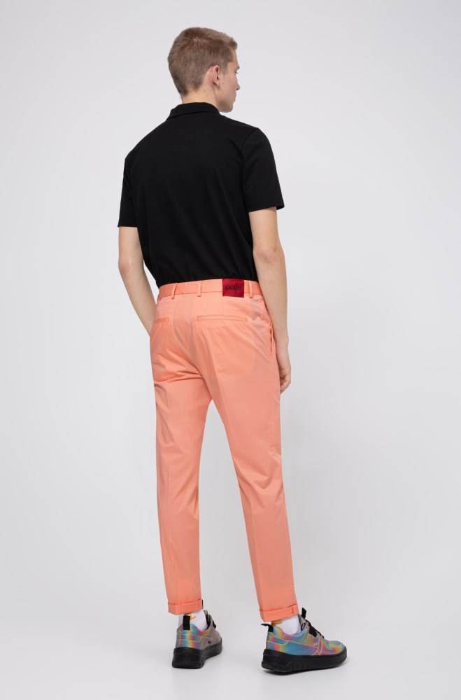 Hugo Boss Extra-slim-fit trousers Lyse Oransje | MSz7EwrH