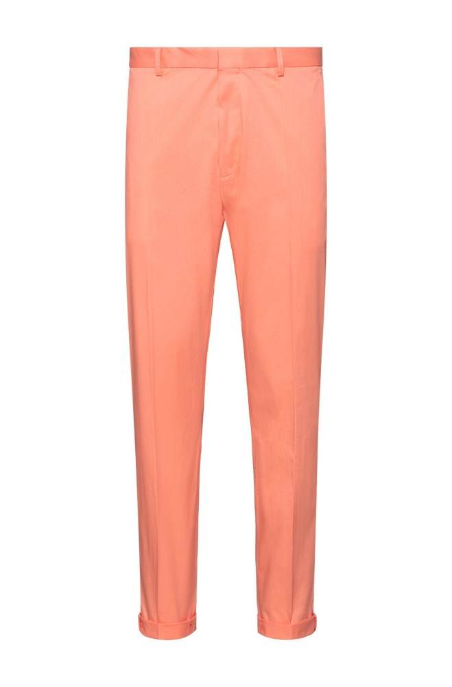 Hugo Boss Extra-slim-fit trousers Lyse Oransje | MSz7EwrH