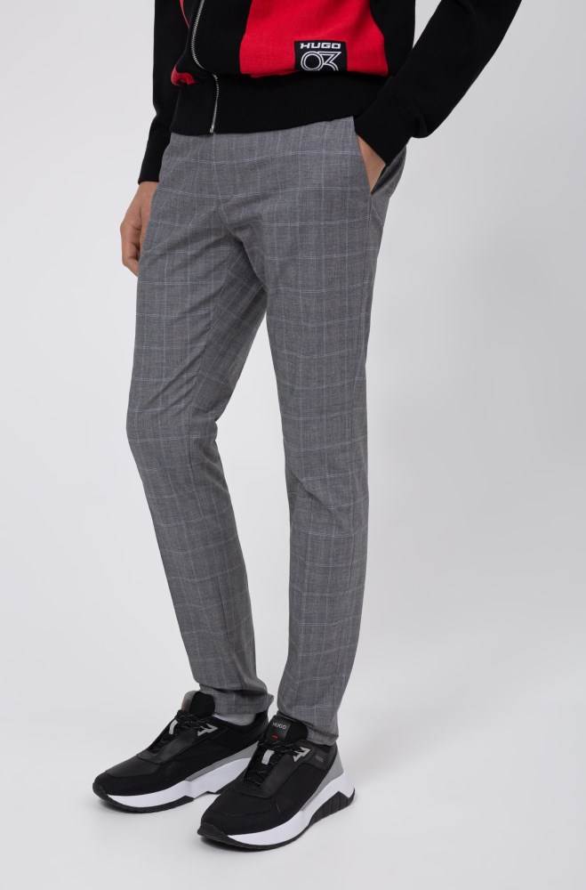 Hugo Boss Extra-slim-fit trousers Patterned | 617V6eKp