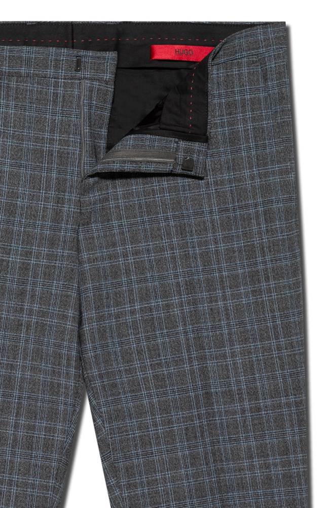 Hugo Boss Extra-slim-fit trousers Patterned | HWoKA1EY