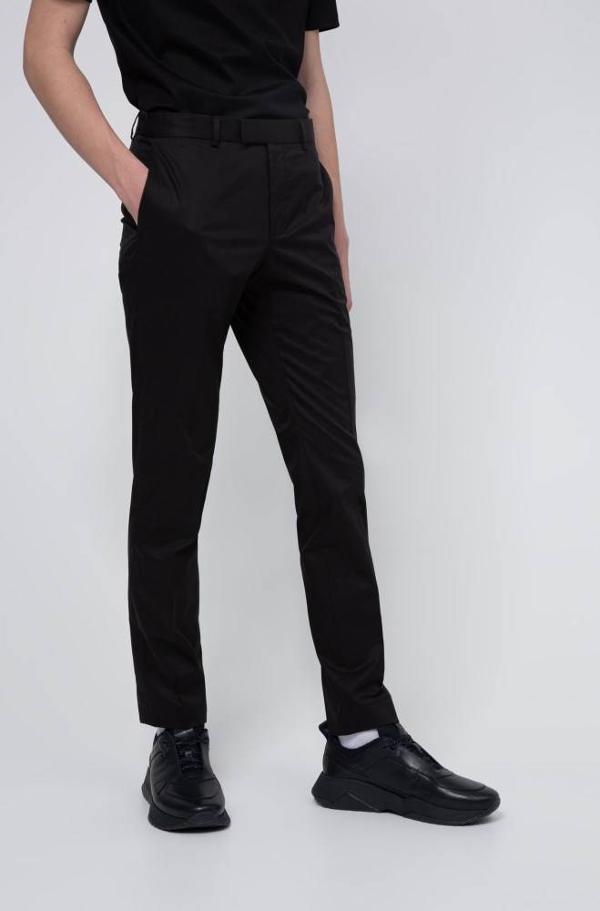 Hugo Boss Extra-slim-fit trousers Svarte | 4YTuA9My