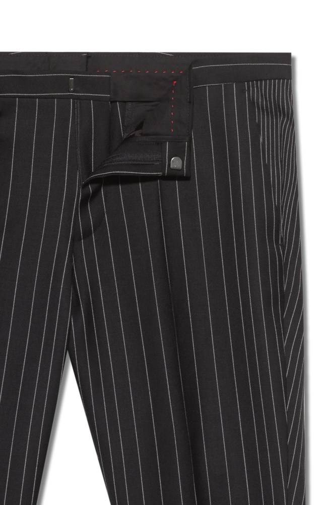 Hugo Boss Extra-slim-fit trousers Svarte | 6ZjTCZm1