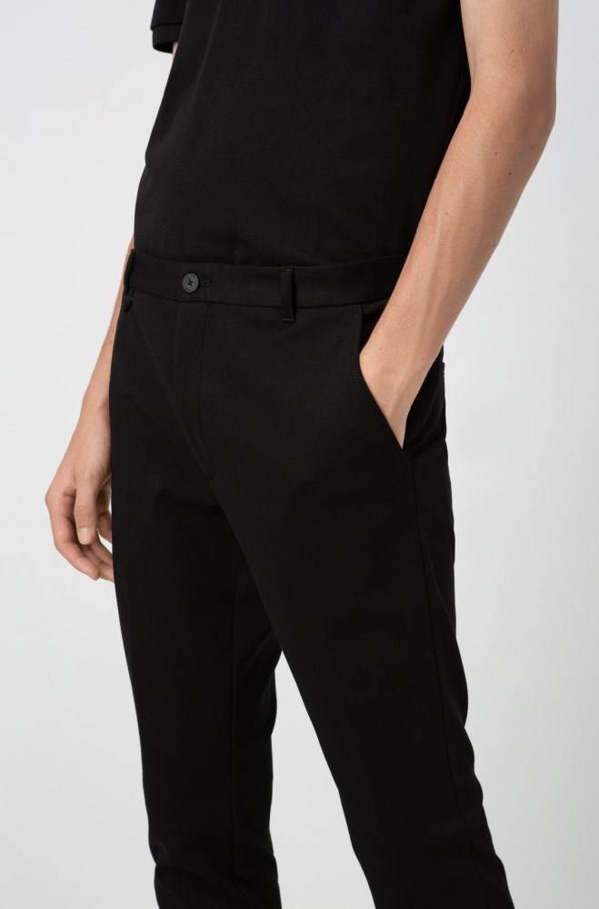 Hugo Boss Extra-slim-fit trousers Svarte | HzO6cRNE