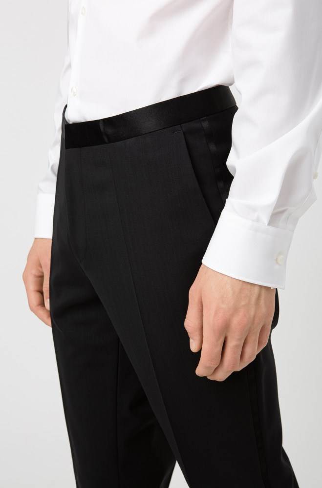 Hugo Boss Extra-slim-fit tuxedo trousers Svarte | neugcawf