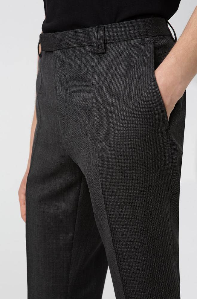 Hugo Boss Extra-slim-fit virgin-wool trousers Anthracite | ky5O1T6V