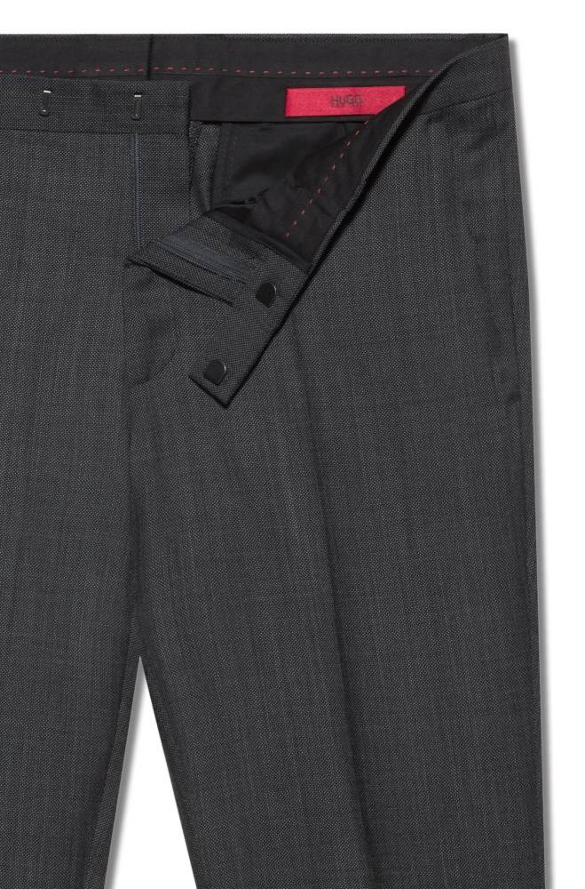 Hugo Boss Extra-slim-fit virgin-wool trousers Anthracite | ky5O1T6V