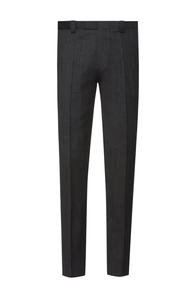 Hugo Boss Extra-slim-fit virgin-wool trousers Anthracite | ky5O1T6V