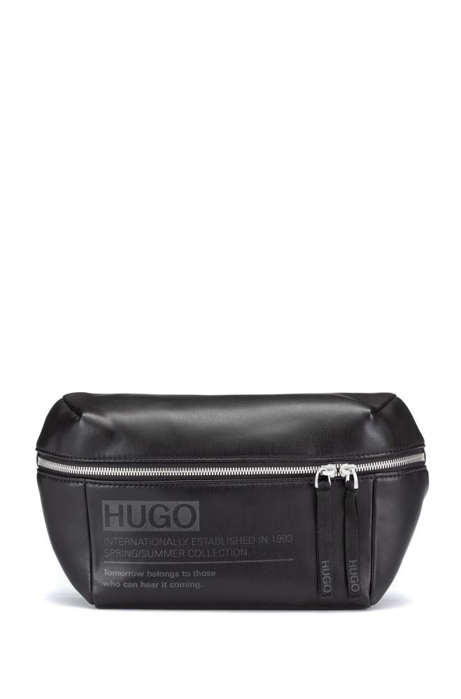 Hugo Boss Faux-leather belt bag Svarte | GVr8onZD