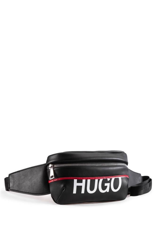 Hugo Boss Faux-leather belt bag Svarte | PmzZ44dK