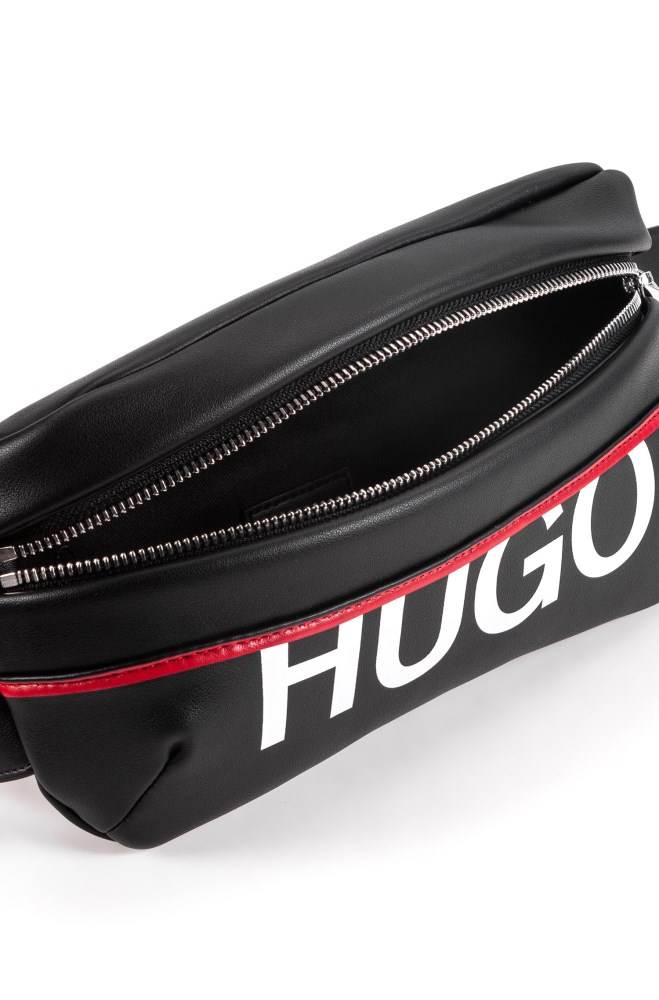 Hugo Boss Faux-leather belt bag Svarte | PmzZ44dK