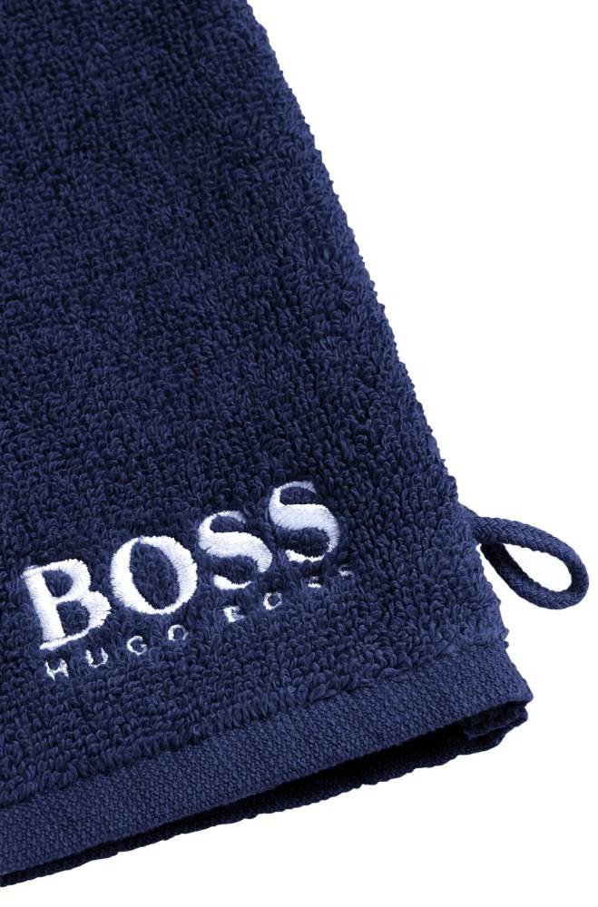 Hugo Boss Finest Egyptian cotton washing mitt Mørke Blå | RMCcerxt