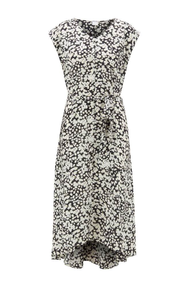 Hugo Boss Floral-print midi dress Patterned | JyPDHc2V