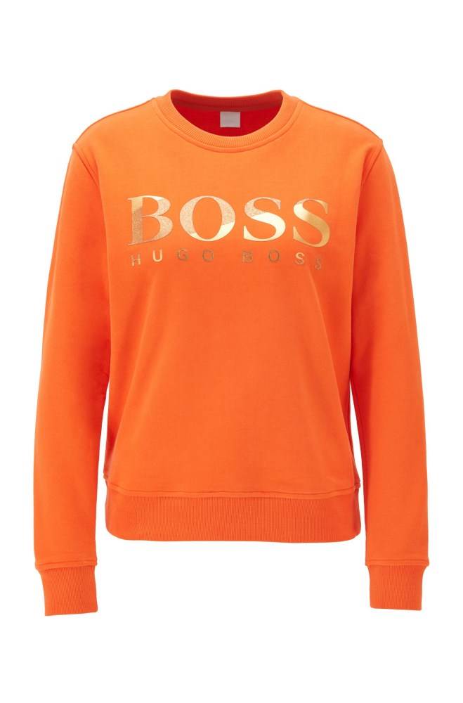 Hugo Boss French-terry sweatshirt Oransje | 5g2Bk90L