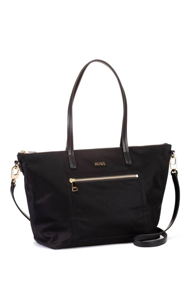 Hugo Boss Gabardine tote bag Svarte | 9chNwyeW