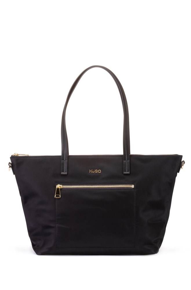 Hugo Boss Gabardine tote bag Svarte | 9chNwyeW