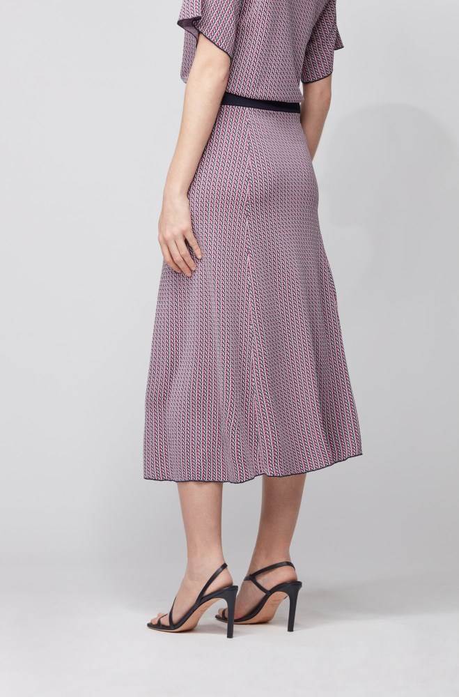 Hugo Boss Geometric-patterned skirt Patterned | xf4fJ10e