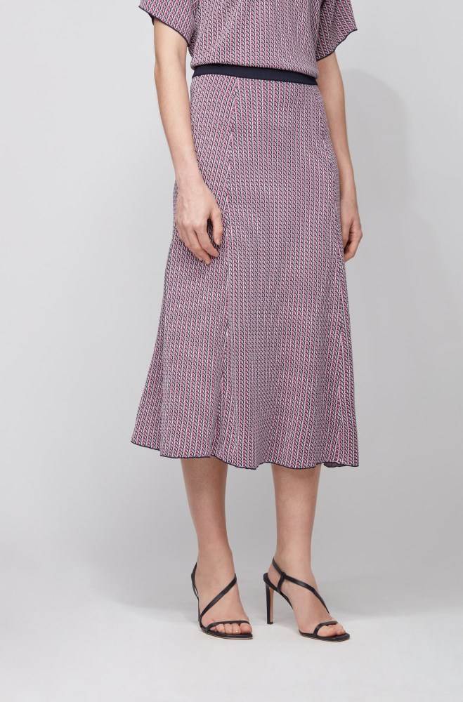 Hugo Boss Geometric-patterned skirt Patterned | xf4fJ10e