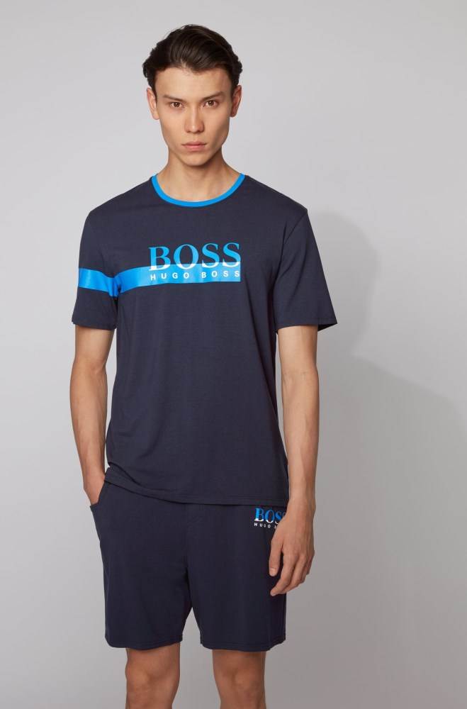 Hugo Boss Gift-boxed pyjama set Mørke Blå | fBrr0rR1