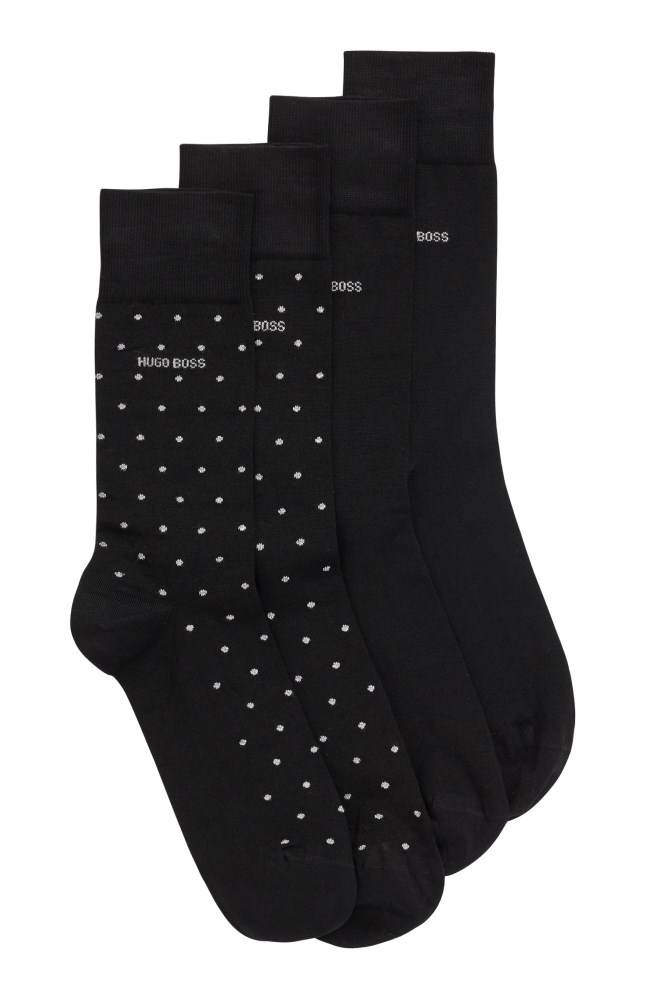 Hugo Boss Gift-boxed two-pack of regular-length socks Svarte | RepjLDit