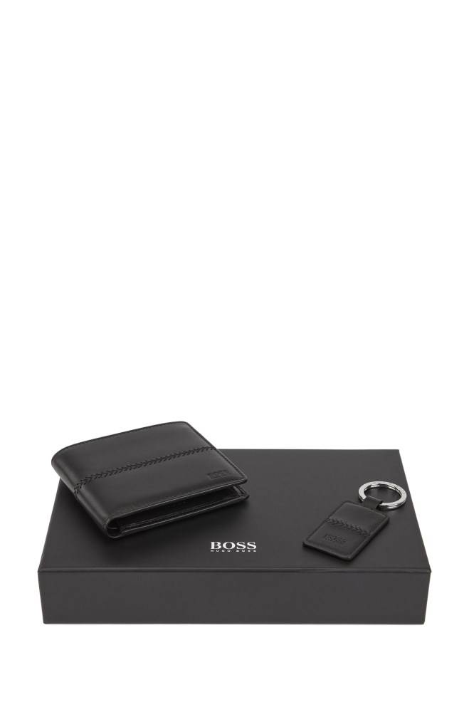 Hugo Boss Gift-boxed wallet and key ring Svarte | bJg6PI5O