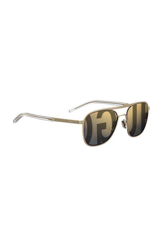 Hugo Boss Gold-tone aviator sunglasses Gull | L1ckBbOX