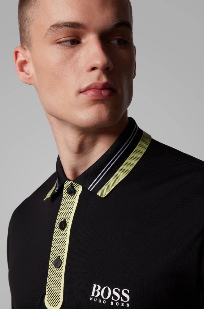 Hugo Boss Golf polo shirt Svarte | hFQqYF66