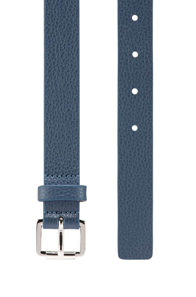 Hugo Boss Grained-leather belt Mørke Blå | UU03YinX