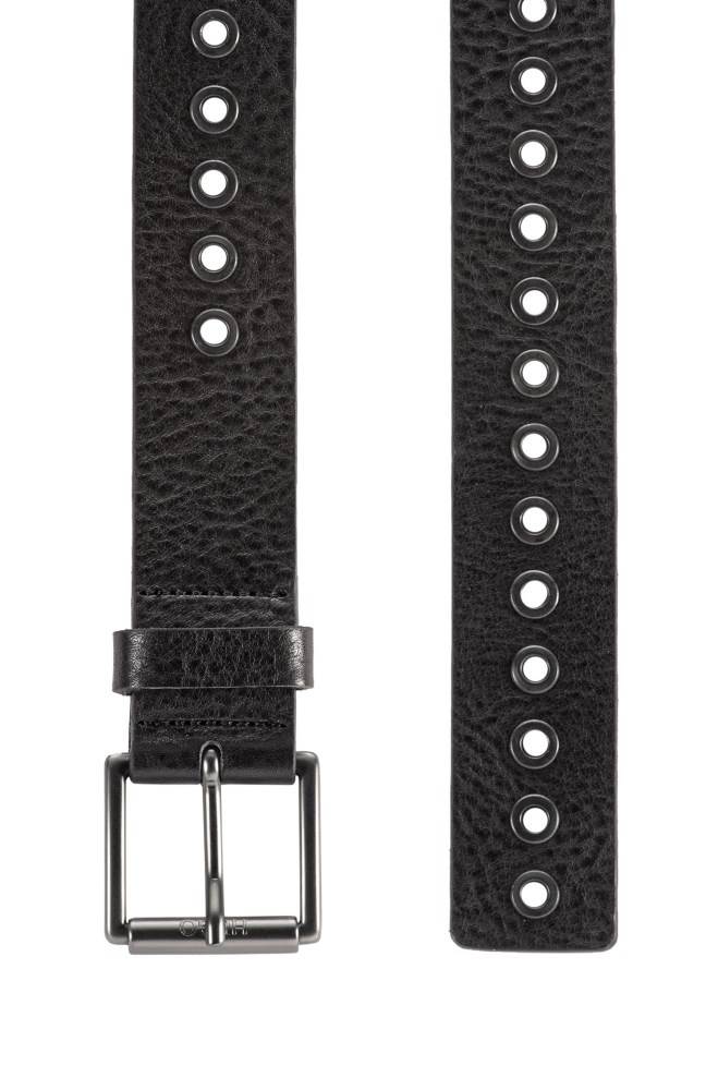 Hugo Boss Grained-leather belt Svarte | 2Q7dvE6w