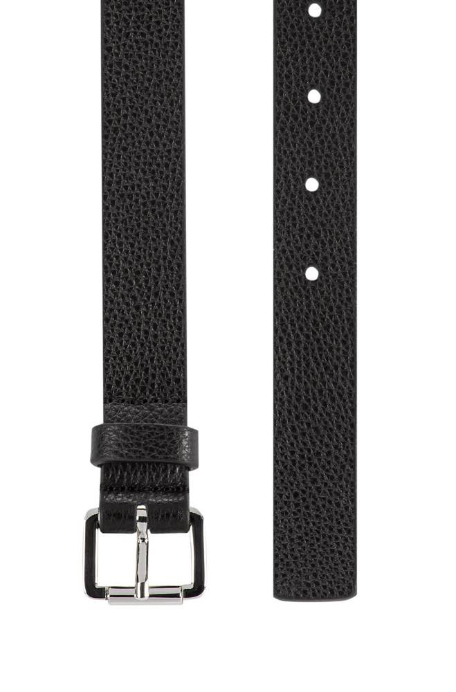 Hugo Boss Grained-leather belt Svarte | GM3YM09R