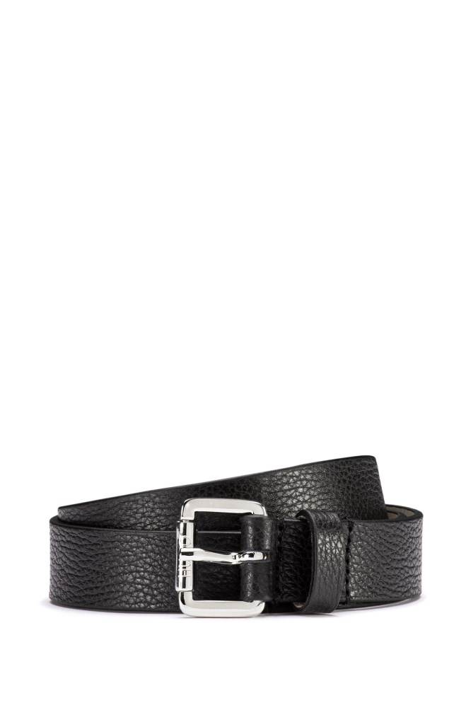 Hugo Boss Grained-leather belt Svarte | GM3YM09R