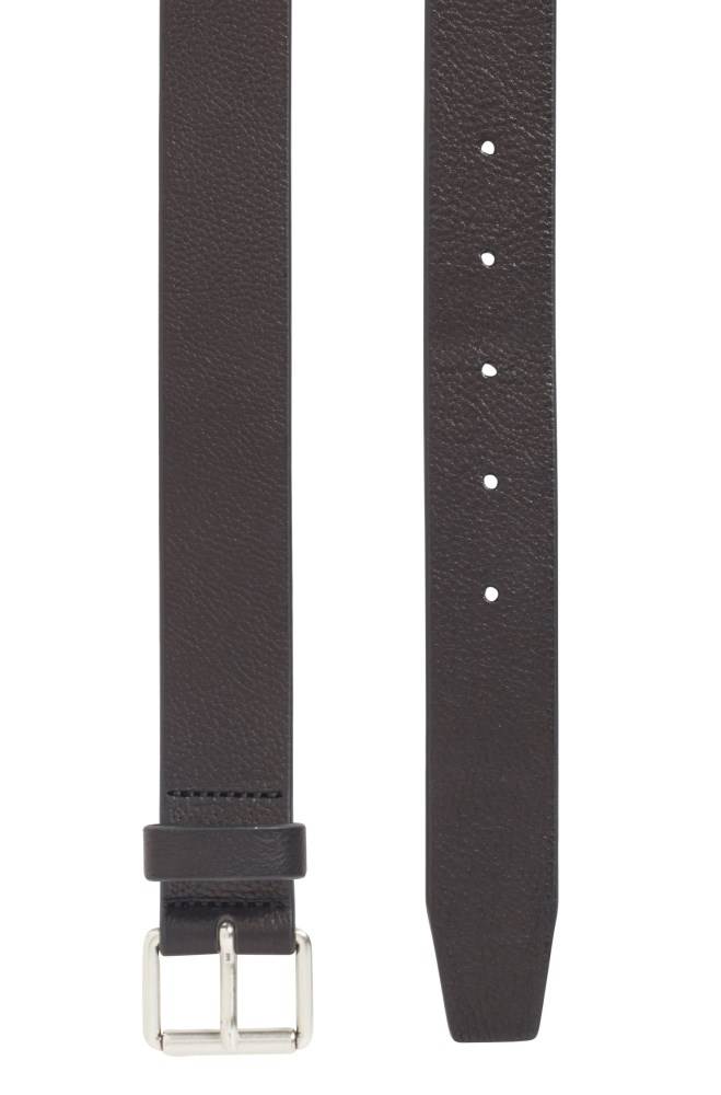 Hugo Boss Grained-leather belt Svarte | x6WMQmcJ