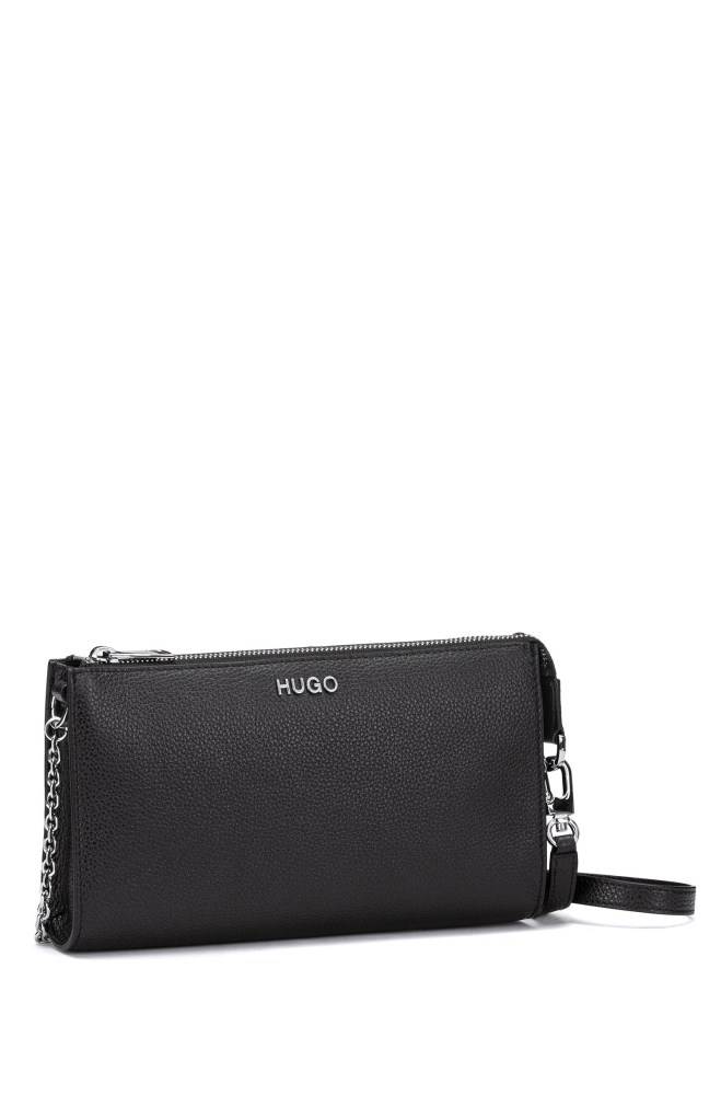 Hugo Boss Grainy-leather mini bag Svarte | j2gnAR9h