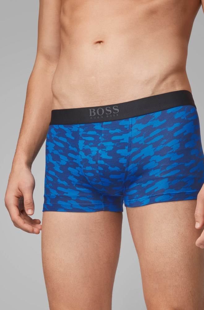 Hugo Boss Graphic-print trunks Blå | OMtjL4EU