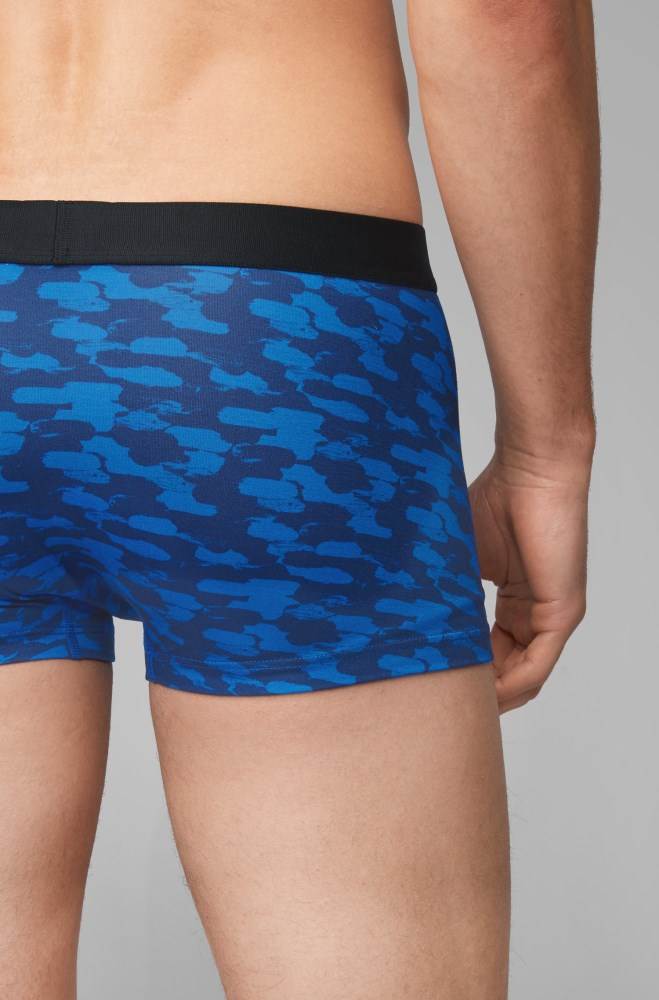 Hugo Boss Graphic-print trunks Blå | OMtjL4EU