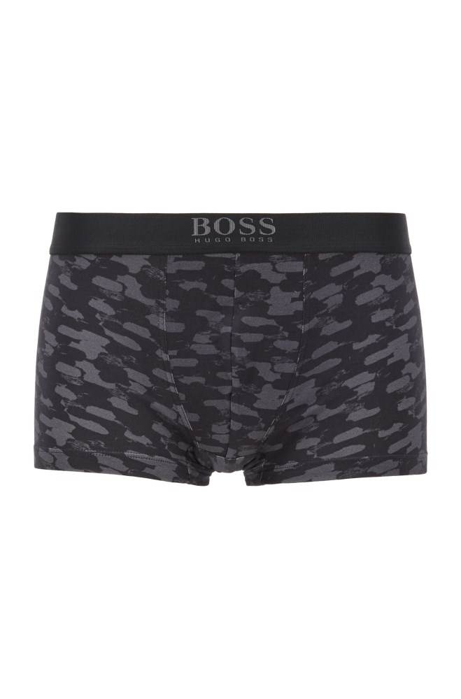 Hugo Boss Graphic-print trunks Svarte | Zr1glQxy