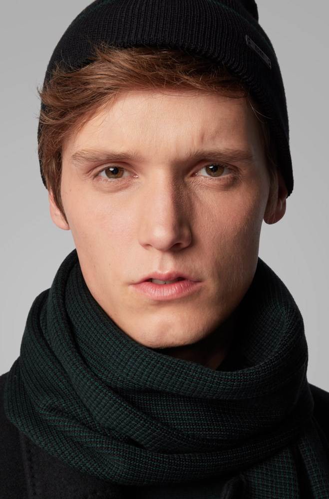 Hugo Boss Hat and scarf set Svarte | 0PheWFD5