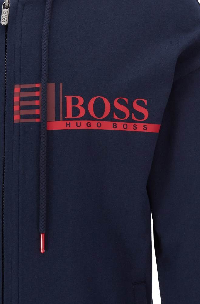 Hugo Boss Hette loungewear jacket Mørke Blå | LVzlMjy9