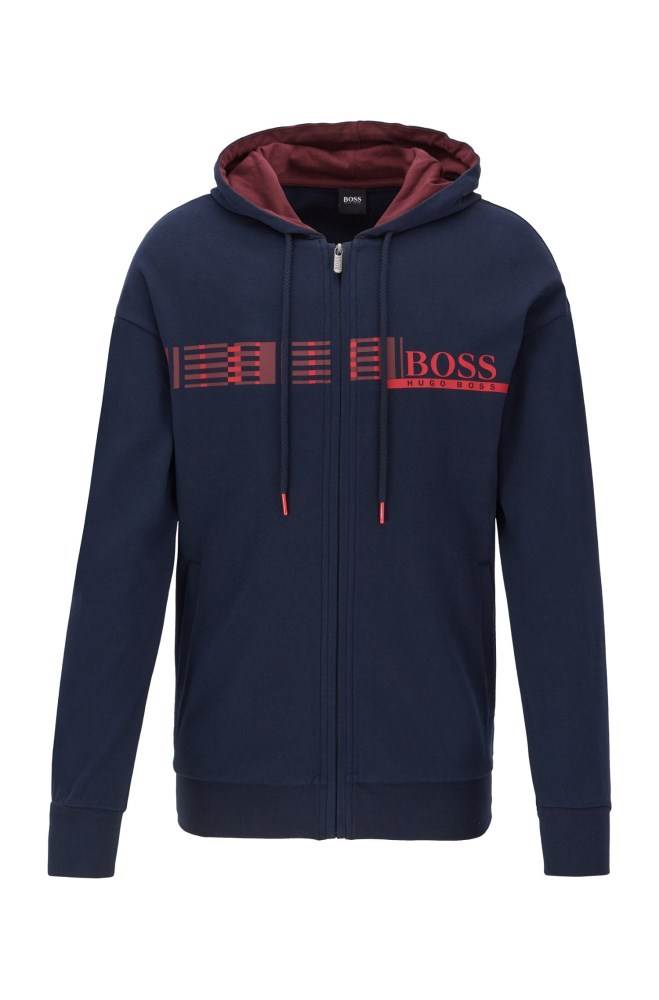 Hugo Boss Hette loungewear jacket Mørke Blå | LVzlMjy9