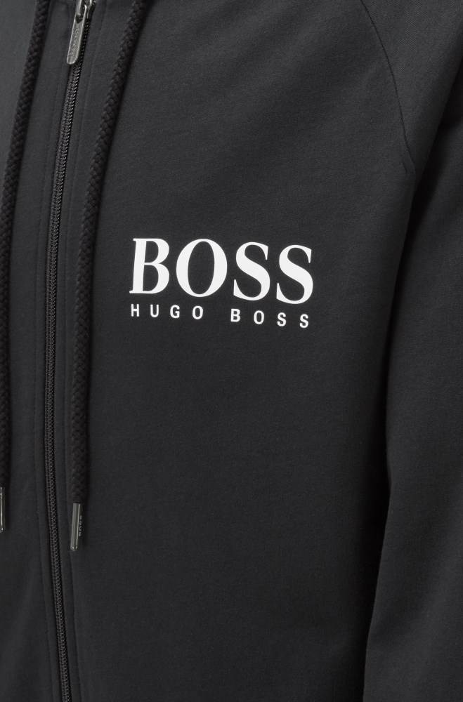 Hugo Boss Hette loungewear jacket Svarte | x9kM6MMq