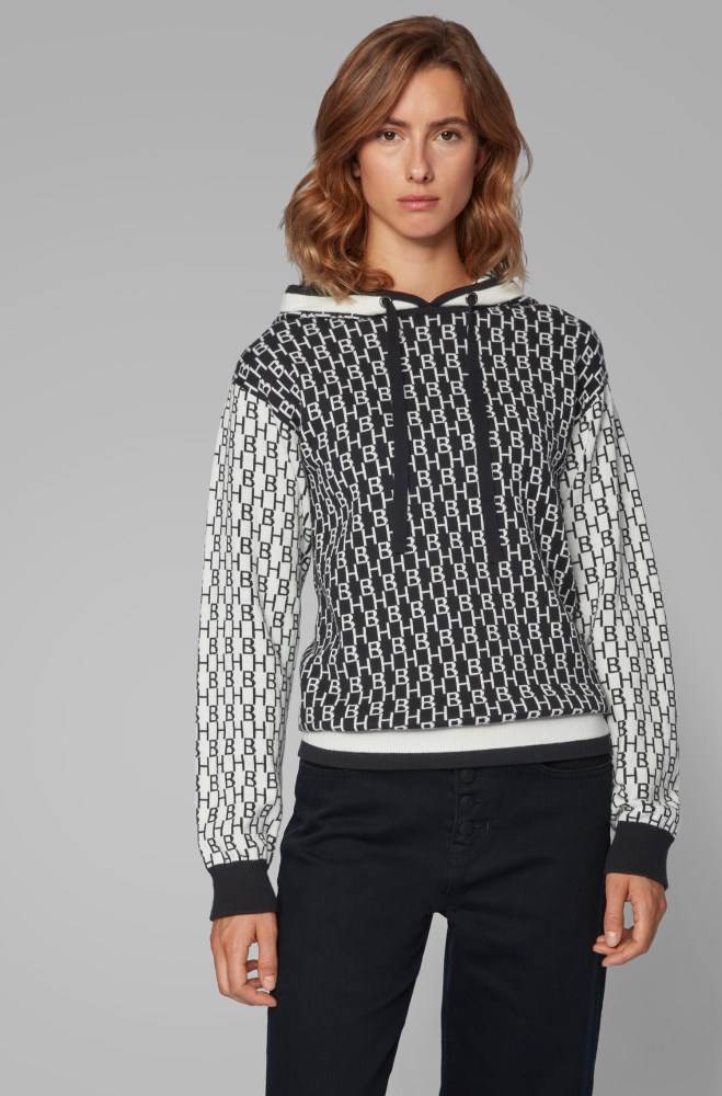 Hugo Boss Hette monogram sweater Patterned | hcBaVyUF