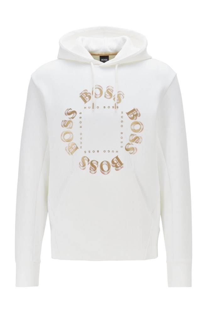 Hugo Boss Hette sweatshirt Hvite | DmVwuEC2