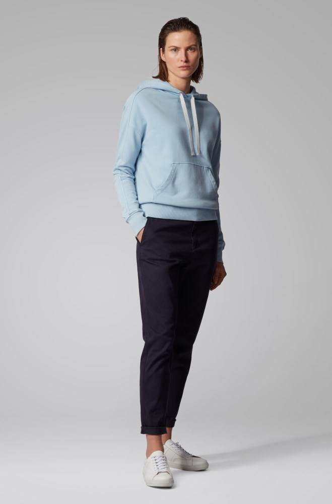 Hugo Boss Hette sweatshirt Lyse Blå | P6juvVyq