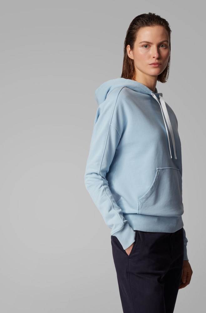 Hugo Boss Hette sweatshirt Lyse Blå | P6juvVyq