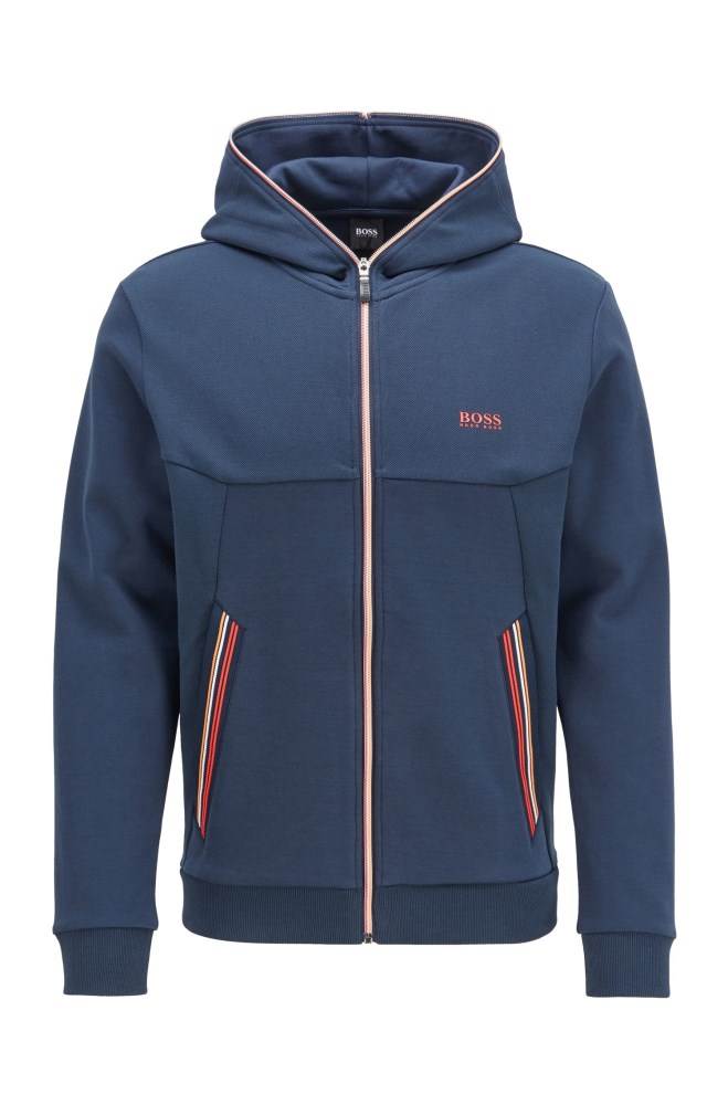 Hugo Boss Hette sweatshirt Mørke Blå | 6TgeSR1Y