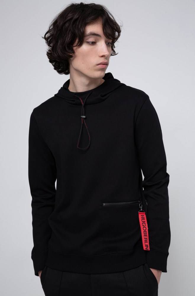 Hugo Boss Hette sweatshirt Svarte | GQJTpnxu