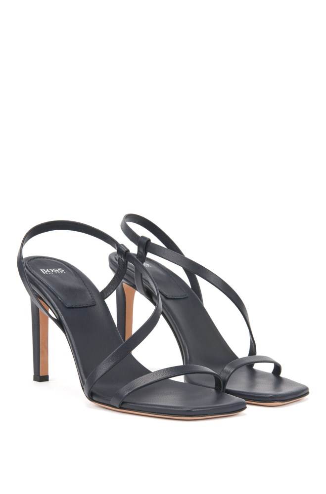 Hugo Boss High-heeled sandals Mørke Blå | u4LvsjpH