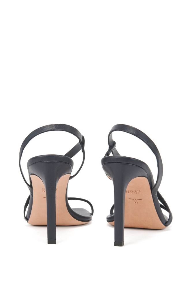 Hugo Boss High-heeled sandals Mørke Blå | u4LvsjpH