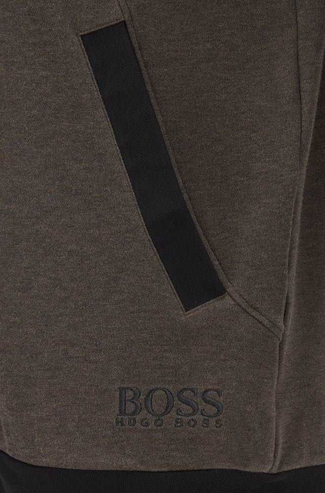 Hugo Boss High-neck loungewear jacket Mørke Grønn | iRF0Lvhu