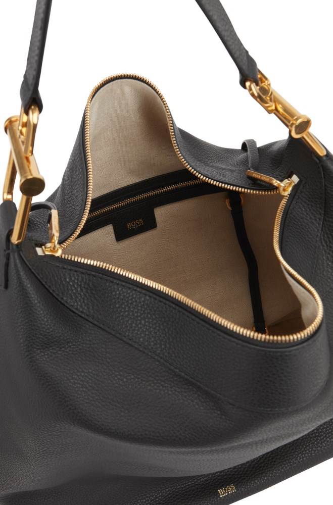 Hugo Boss Hobo bag Svarte | JZXDNnFu