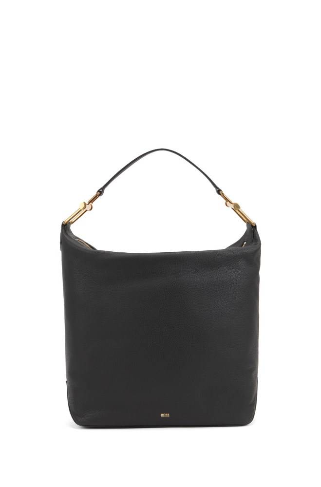 Hugo Boss Hobo bag Svarte | JZXDNnFu